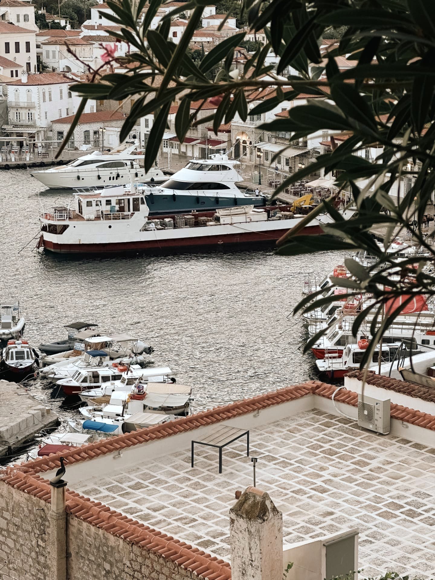Hydra port at seven in the morning